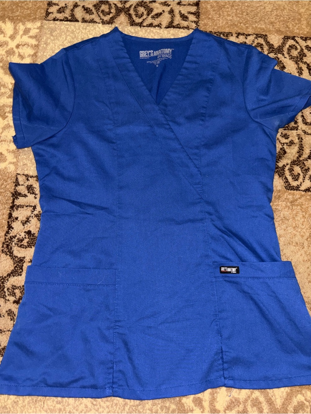 Grey's Anatomy Cobalt Blue Medical Scrub Top